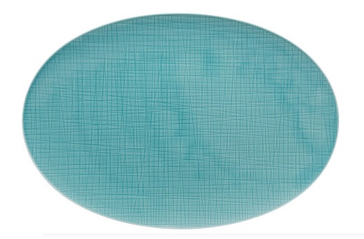 Mesh Aqua Oval Platter 38cm